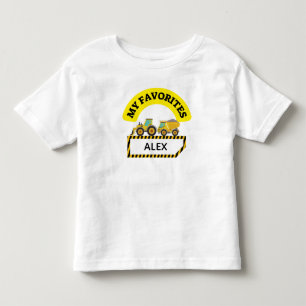 Bebé Camiseta de nombre personalizado de camión de volc