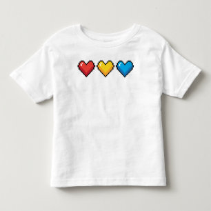 Bebé Camiseta de Novedad para niños con corazón de píxe
