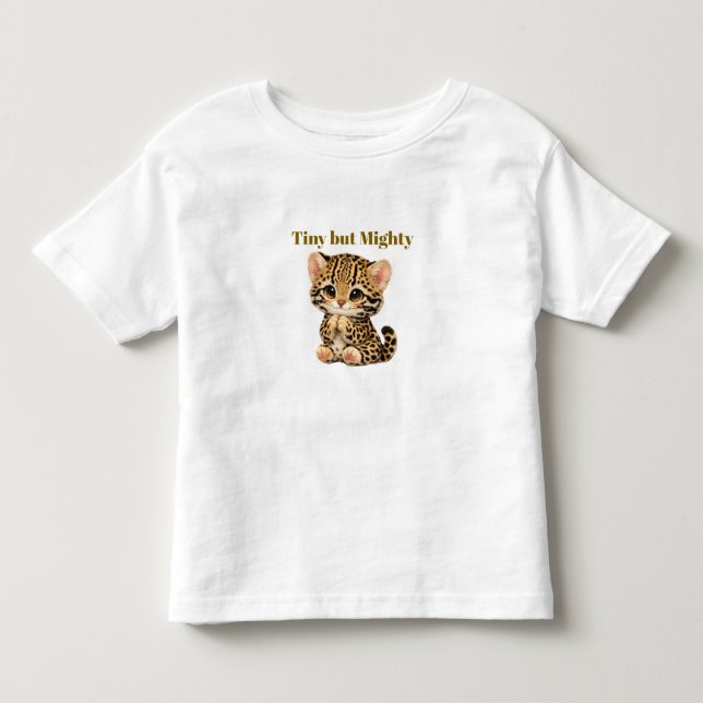Bebé Camiseta de ocelote adorable para niños pequeños – (Anverso)