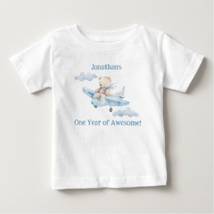 Bebé Camiseta de osito de cumpleaños lindo