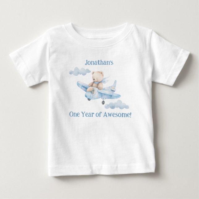 Bebé Camiseta de osito de cumpleaños lindo (Anverso)