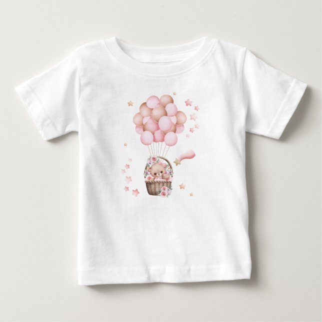Bebé Camiseta de osito de peluche lindo para niñas  (Anverso)