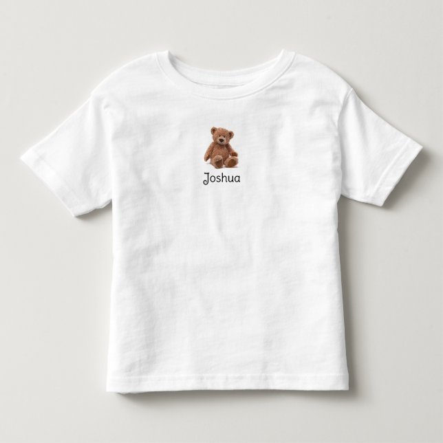 Bebé Camiseta de oso de peluche personalizada (Anverso)