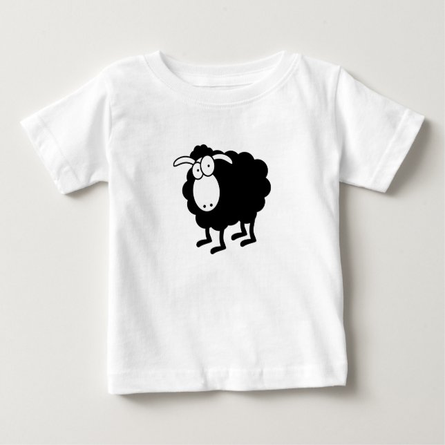 Bebé Camiseta de oveja negra (Anverso)
