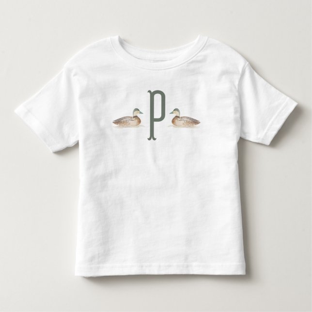 Bebé Camiseta de pato mallard personalizada para niños  (Anverso)