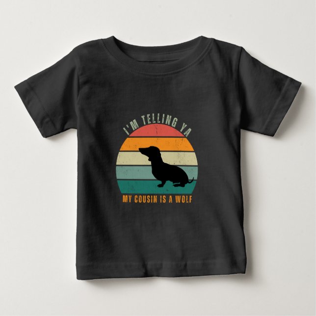 Bebé Camiseta de perro de Dachshund (Anverso)
