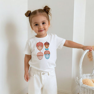 Bebé Camiseta de personajes de bellota lindos Baby Te