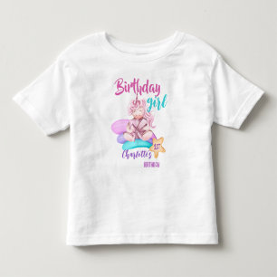 Bebé Camiseta de personalizado de cumpleaños de unicorn