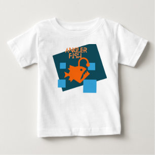 Bebé Camiseta de Pesca para Niños Naranja Turquesa