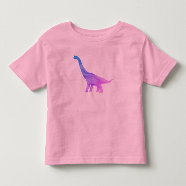 Bebé Camiseta de pintura de arcoíris de dinosaurio Brac (Anverso)