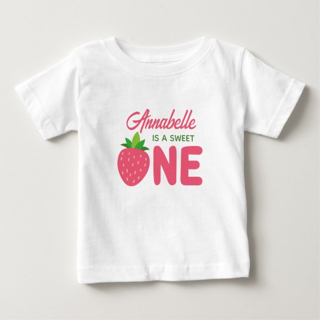 Bebé Camiseta de primer cumpleaños Berry Sweet (Anverso)