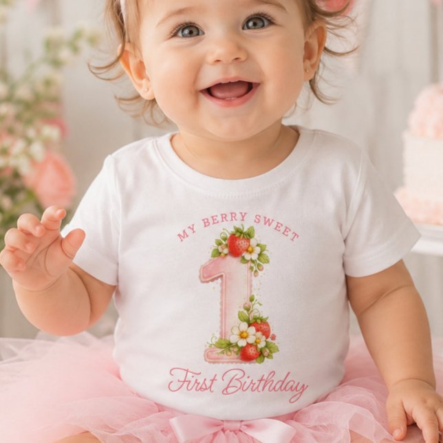 Bebé Camiseta de primer cumpleaños Berry Sweet (Subido por el creador)