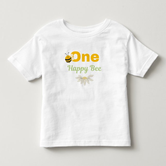 Bebé Camiseta de primer cumpleaños de abeja (Anverso)