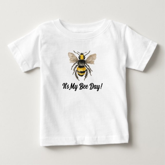 Bebé Camiseta de primer cumpleaños de Honey Bee (Anverso)