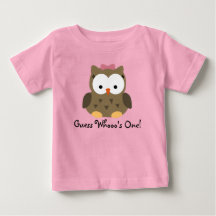 Camiseta De Primer Cumpleaños De La Niña Cute