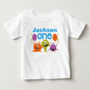 Bebé Camiseta de primer cumpleaños de los monstruos per