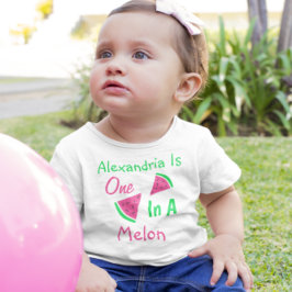 Bebé Camiseta De Primer Cumpleaños De One In A Melon