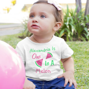 Bebé Camiseta De Primer Cumpleaños De One In A Melon