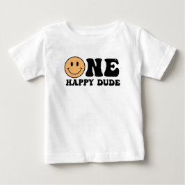 Bebé Camiseta de primer cumpleaños de un tío feliz