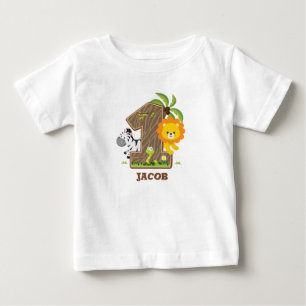 Bebé Camiseta de primer cumpleaños personalizada de Sa