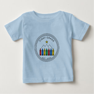 Bebé Camiseta de primer grado Diseño de montaña del b