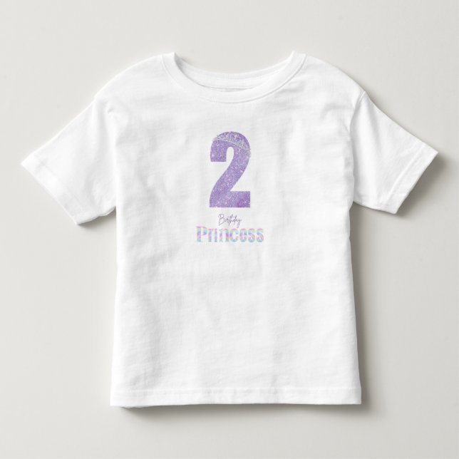 Bebé Camiseta de Princesa de Cumpleaños de 2 Años (Anverso)