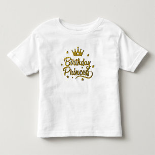 Bebé Camiseta de princesa de cumpleaños para niños pequ