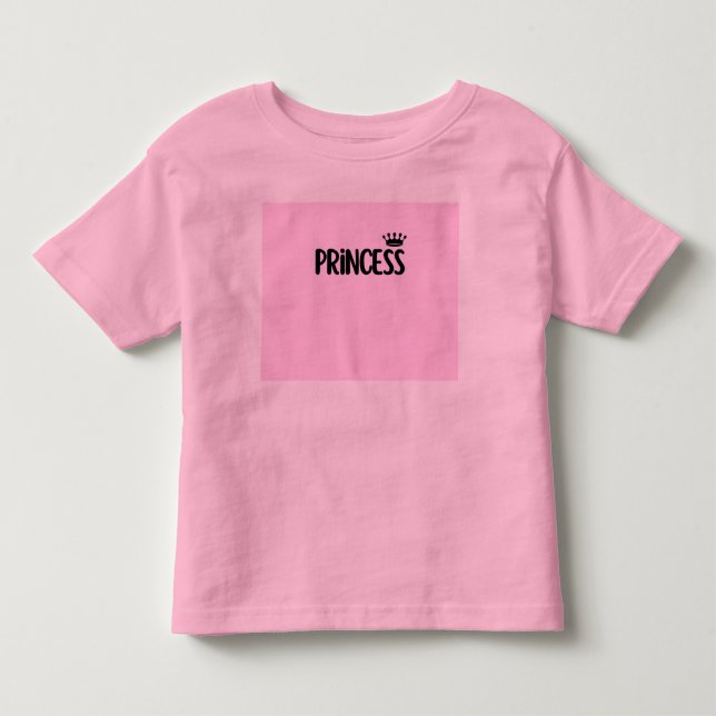 Bebé Camiseta de Princesa Niña con Corona Rosa | Lindo  (Anverso)