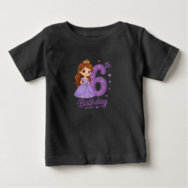 Bebé Camiseta de princesa para cumpleaños de niñas de 2