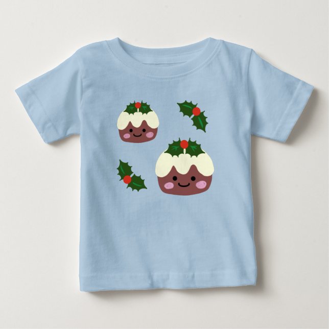 Bebé Camiseta de pudín de Navidad (Anverso)