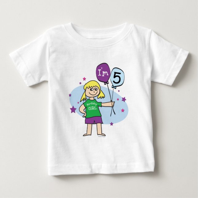 Bebé Camiseta de quinto cumpleaños (Anverso)
