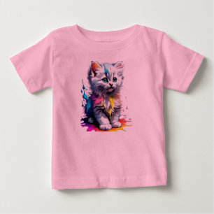 Bebé Camiseta de Rainbow Kitten