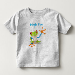 Bebé Camiseta de rana de cinco Naranjas y azul gracioso