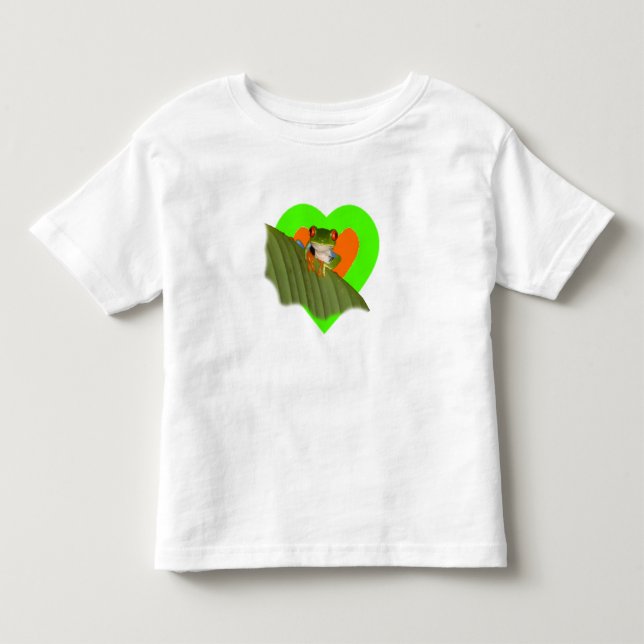 Bebé Camiseta de Rana Gaudy Rojo (Anverso)