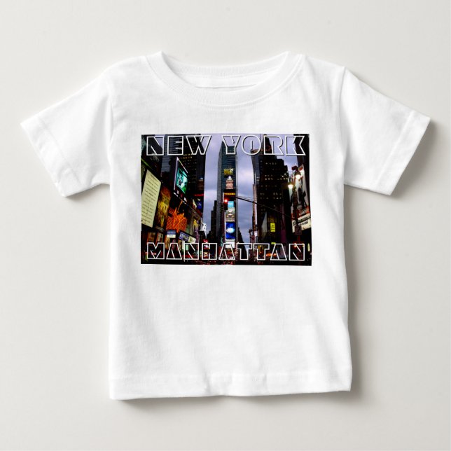Bebé Camiseta de recuerdo de NY para el Personalizado d (Anverso)