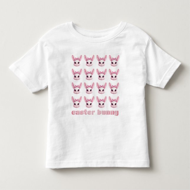 Bebé Camiseta de regalo de conejo de Pascua lindo rosa  (Anverso)