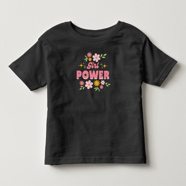 Bebé Camiseta de regalo floral de poder para niñas pequ (Anverso)
