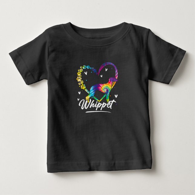 Bebé Camiseta de regalo para perro arco iris con azote  (Anverso)