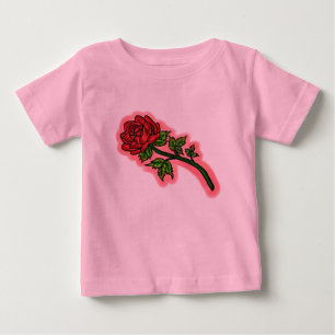 Bebé Camiseta de rosa acuarela para bebés