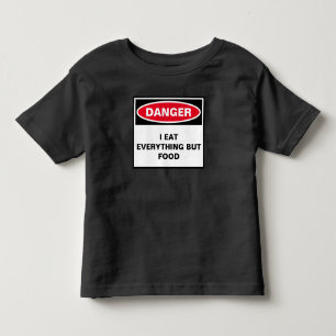 Bebé Camiseta de Rótulo de peligro