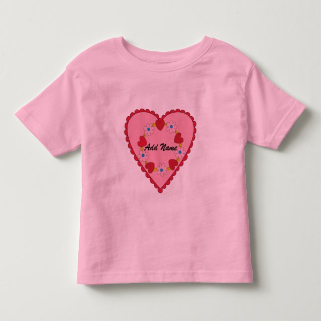 Bebé Camiseta de San Valentín personalizable (Anverso)