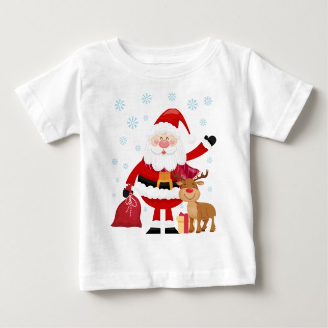 Bebé Camiseta de Santa Claus (Anverso)