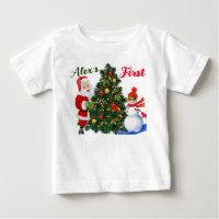 Camiseta de Santa y Navidades de nieve