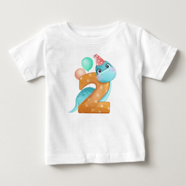 Bebé Camiseta de segundo cumpleaños del niño (Anverso)