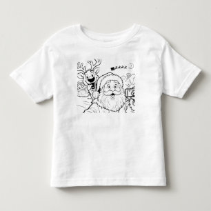 Bebé Camiseta de selfie de Santa y reno