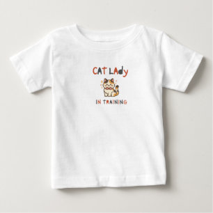Bebé Camiseta de "Señora de los Gatos" para Niña