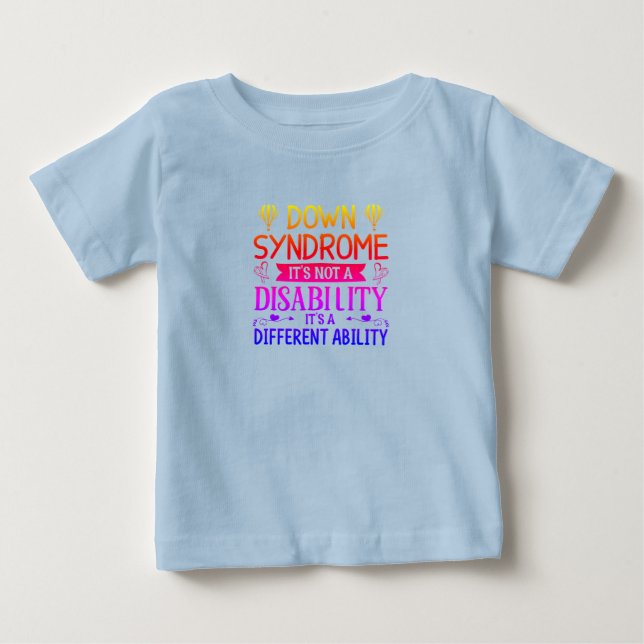 Bebé Camiseta de sensibilización sobre el síndrome de D (Anverso)