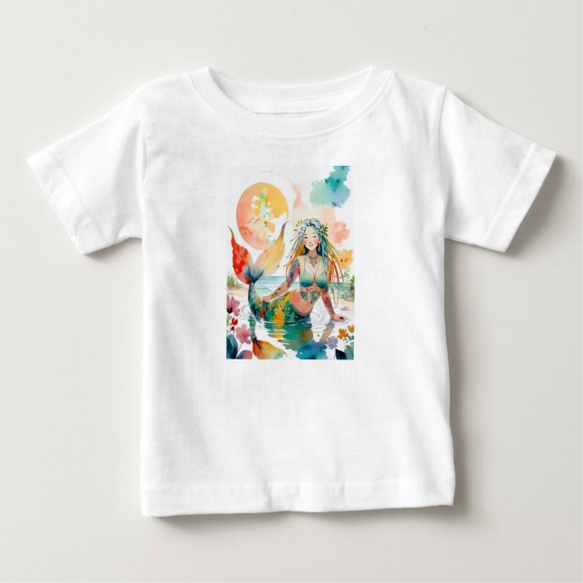 Bebé Camiseta de Sirena (Anverso)