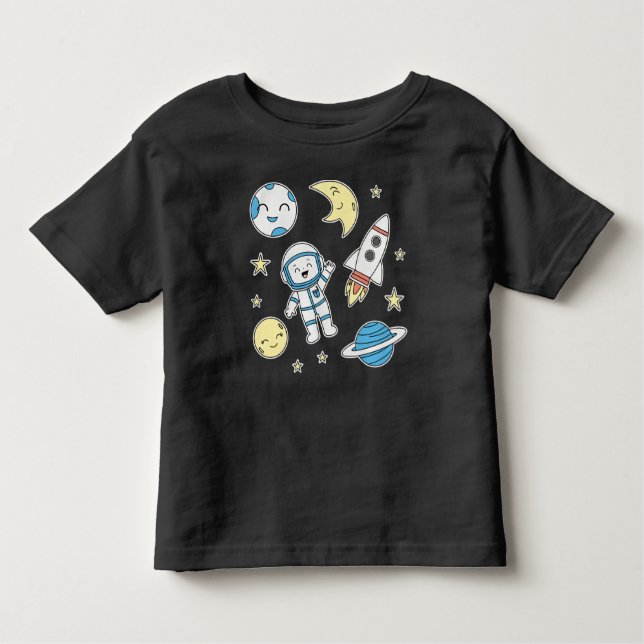 Bebé Camiseta de Space Adventure Personalizado para Tod (Anverso)