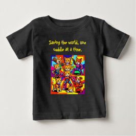 Bebé Camiseta de superhéroes de animales lindos para ni